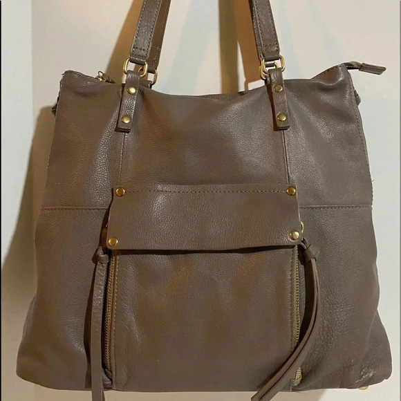 Kooba grey leather shoulder handbag - Picture 1 of 14